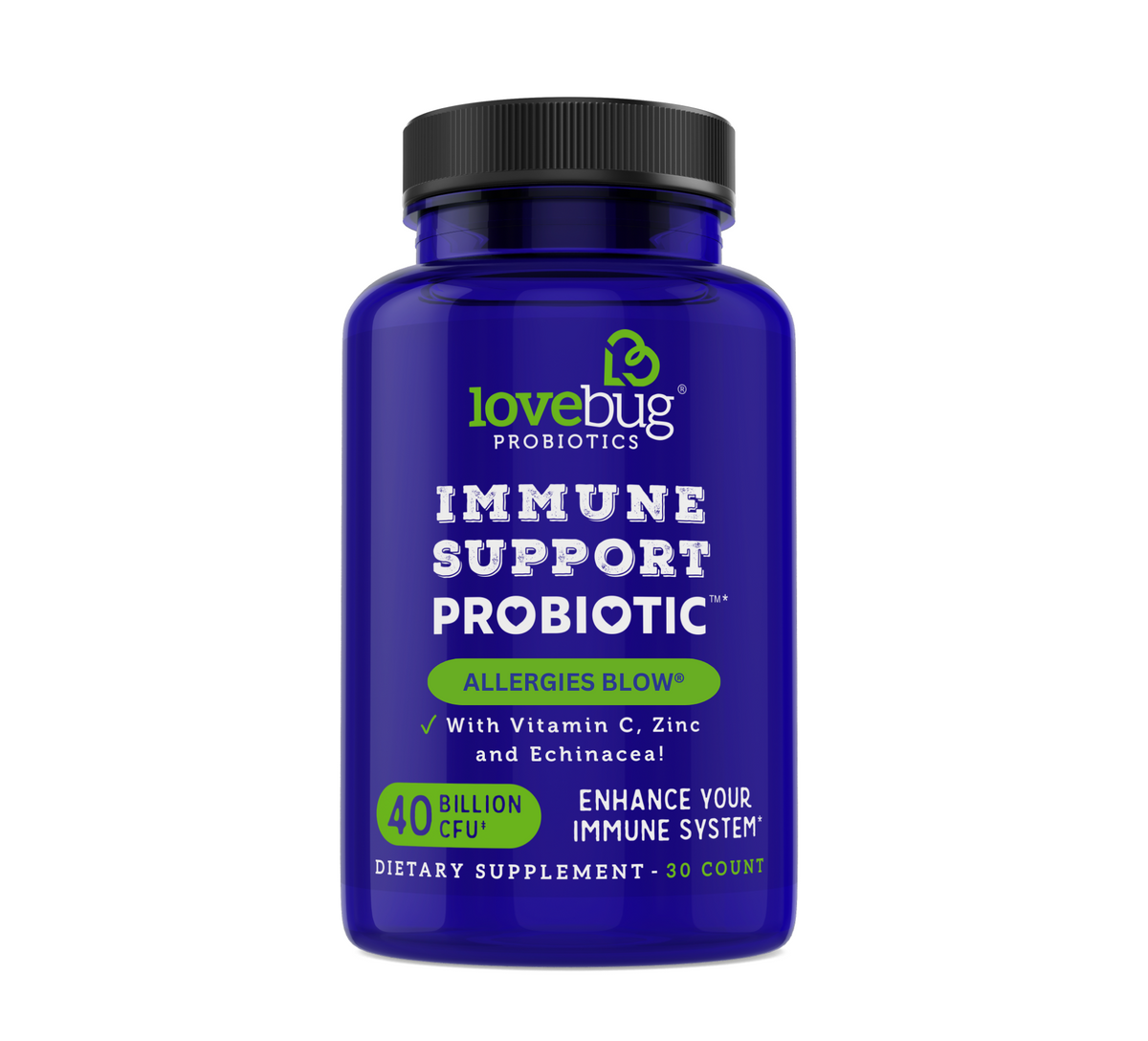 Lovebug Probiotics Immune Support Daily Probiotic For Men And Women 40